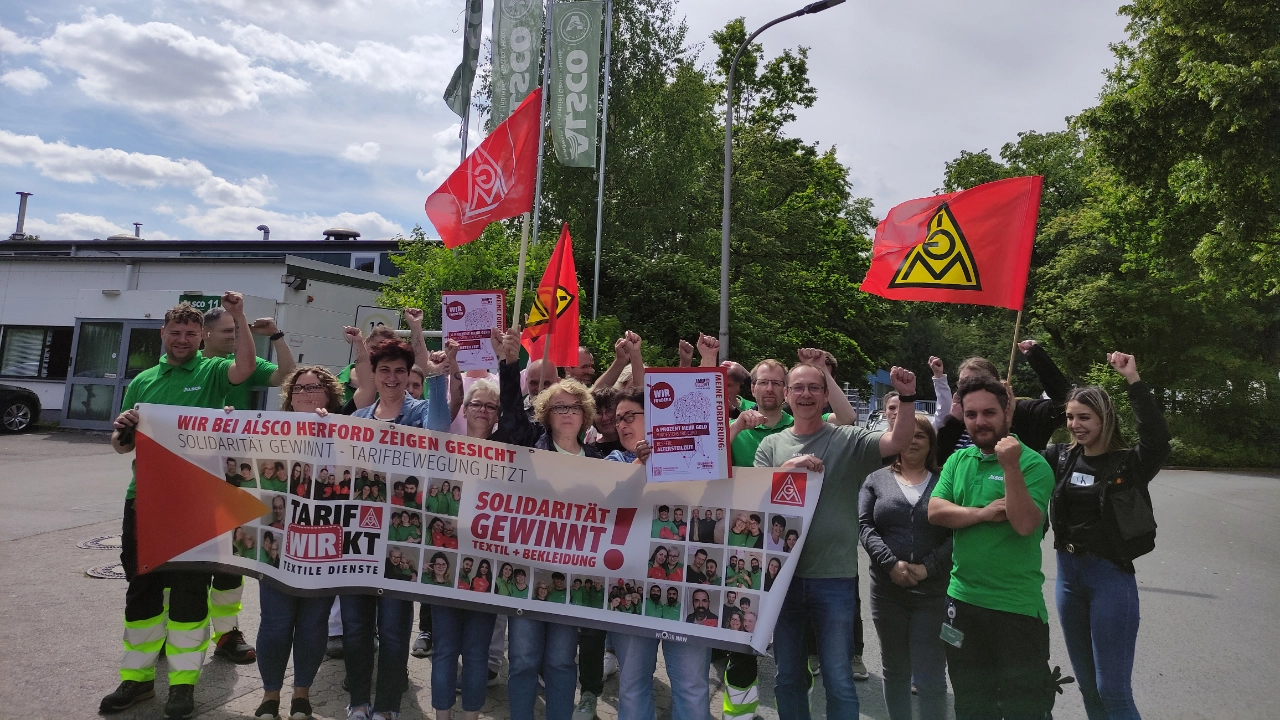 Warnstreik bei Alsco 2025