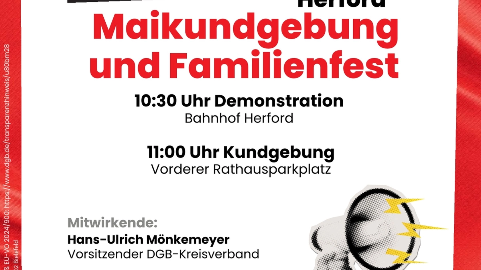 Flyer 1. Mai Kundgebung 2026
