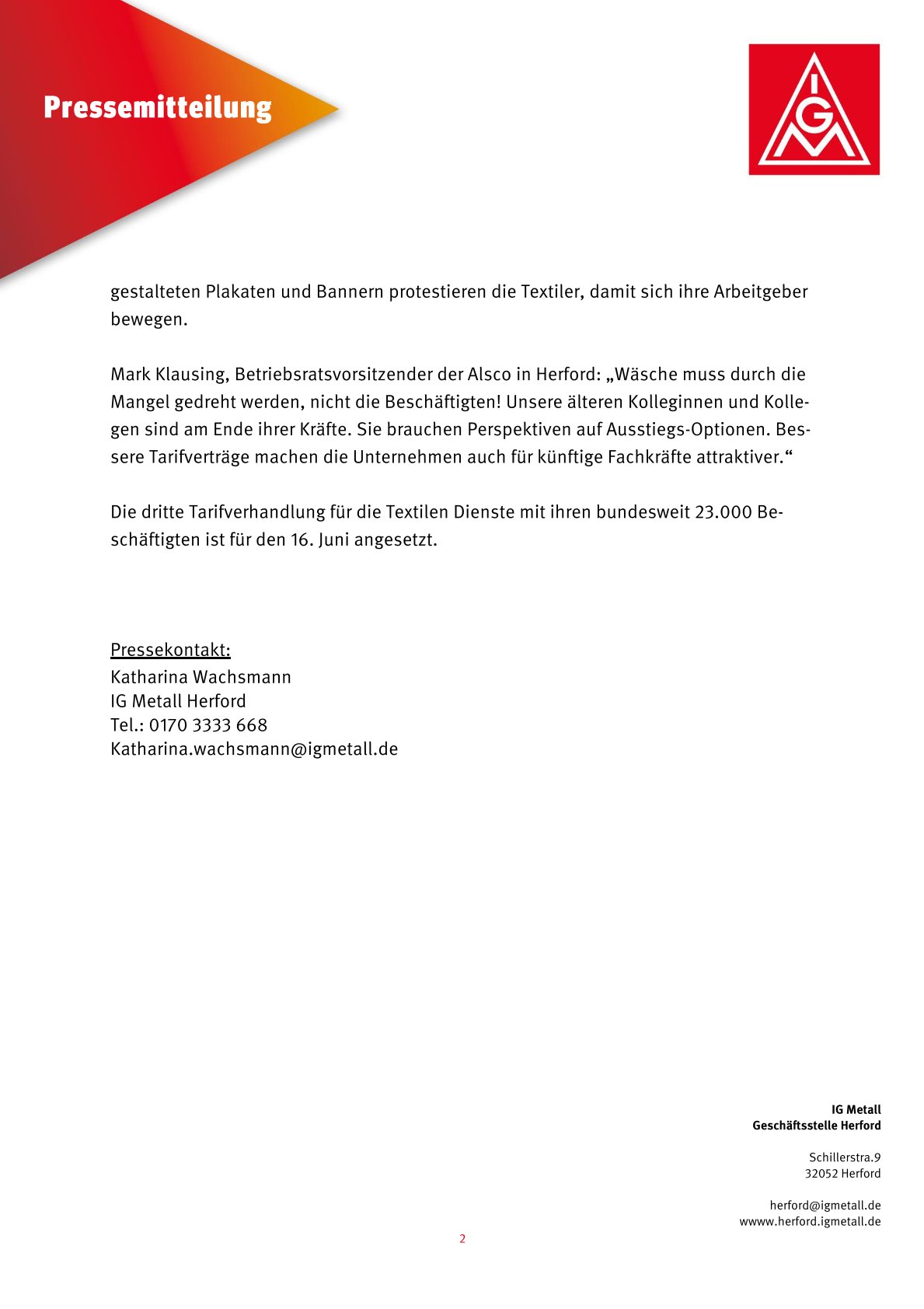 Pressemitteilung Alsco 2